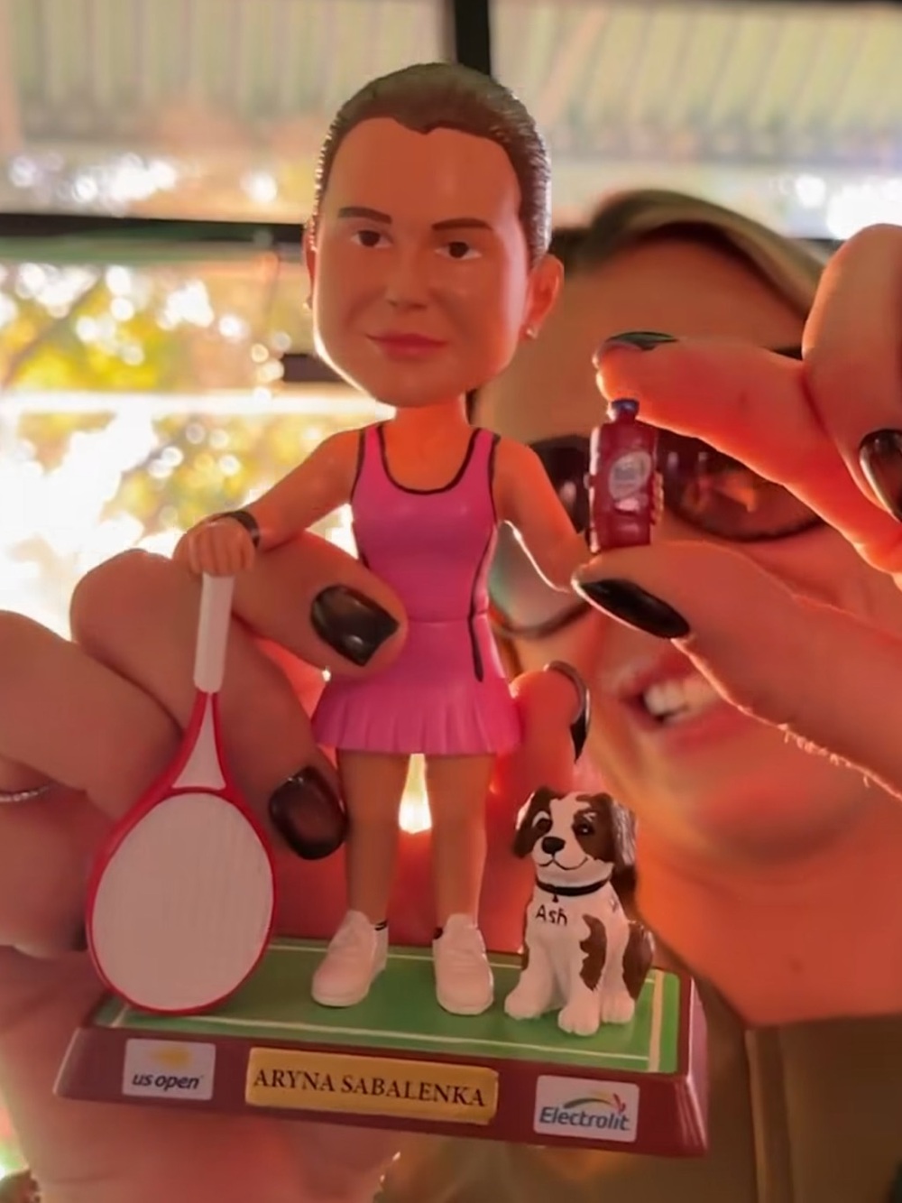 US Open Aryna Sabalenka x Electrolit Limited Edition Tennis Bobblehead